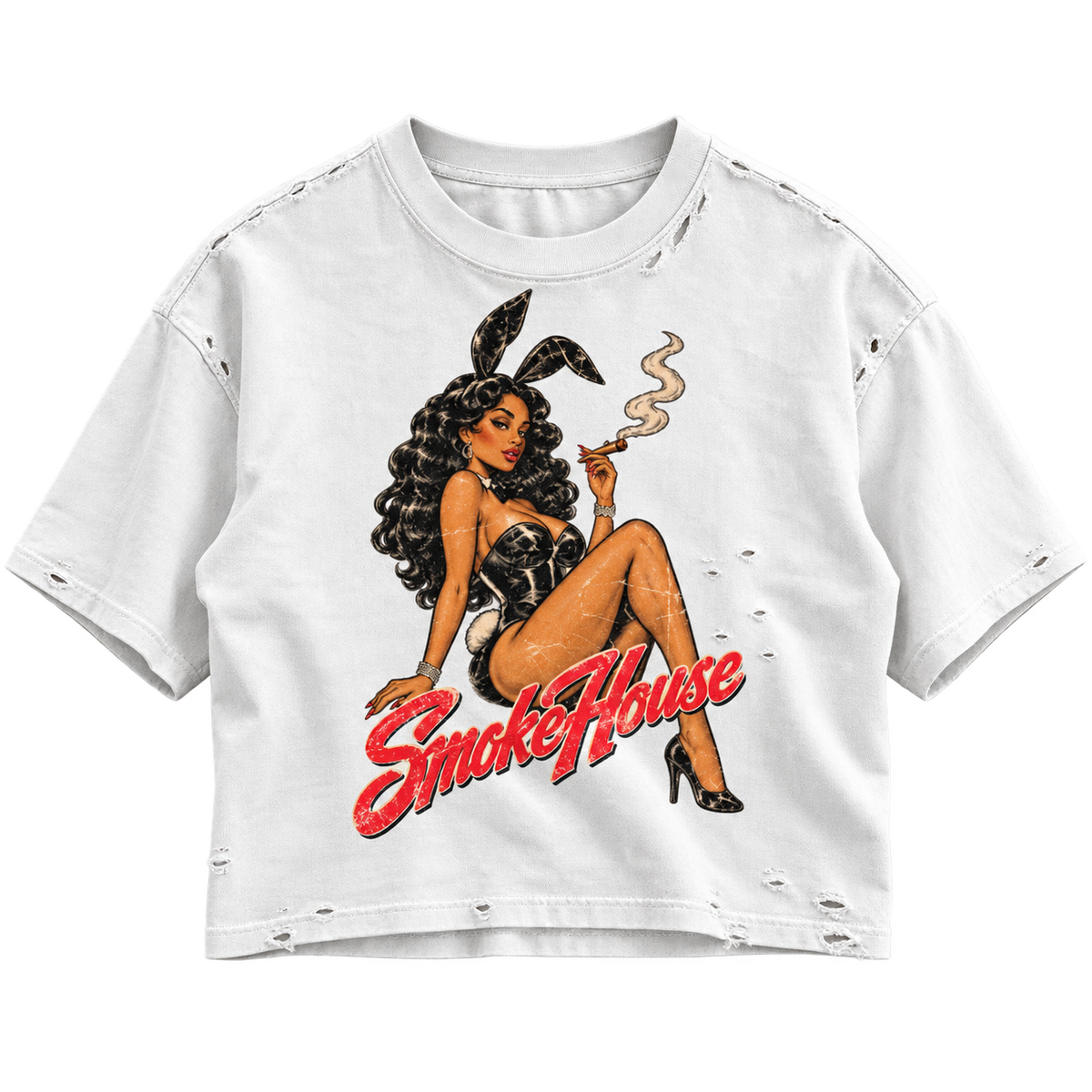 "SMOKE HOUSE BUNNY" TEE